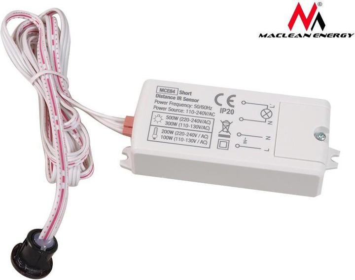 Image du produit Maclean MCE84 IR sensor short distance 5 cm LED lighting IP20 5A automatic light control (0.06 m)