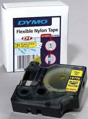 Actual product image Dymo Writing Tape (18491) Black Yellow (S0718090) (1.90 cm, Yellow)