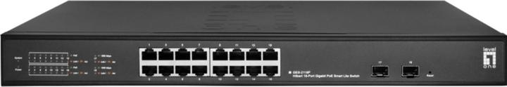 Immagine prodotto LevelOne Switch 16x GE GES-2118P 2xGSFP 16xPoE+ (18 Porti)