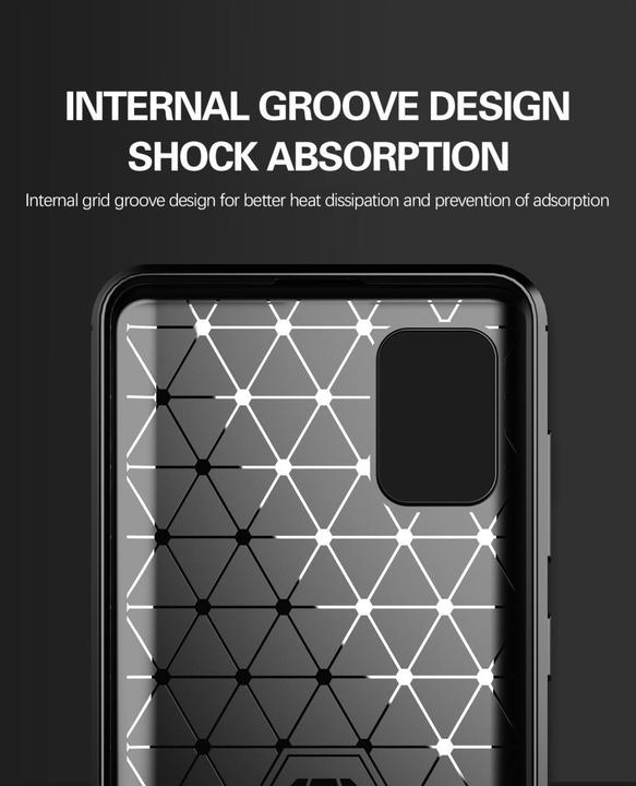 Actual product image Cadorabo TPU Ultra Slim carbon stainless steel Combi Cover (Samsung Galaxy A31)