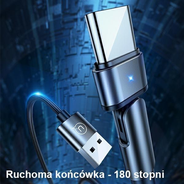 Actual product image Usams U60 Rotatable Charging Cable (1 m, USB 3.0)