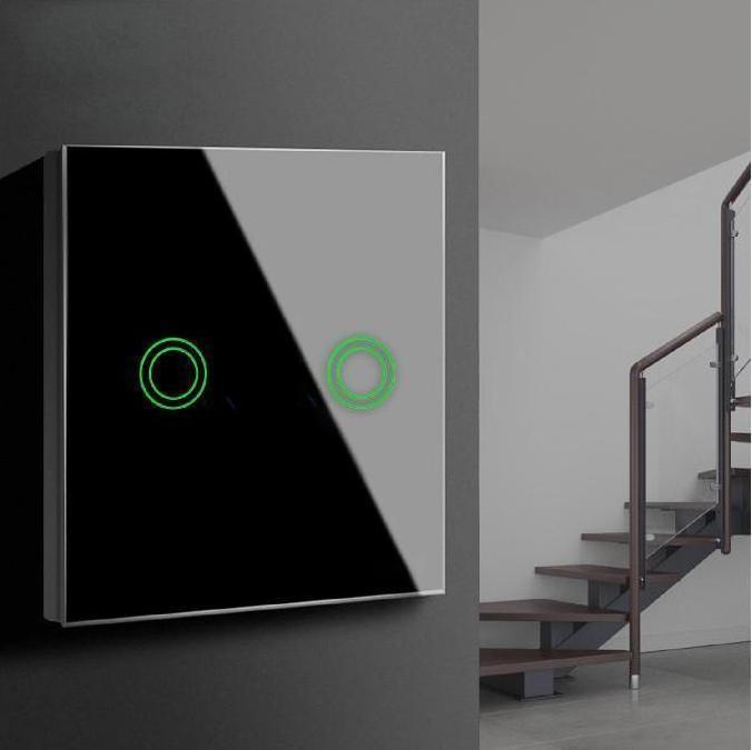 Actual product image Maclean Touch switch, light switch, cross switch, wall switch, staircase switch with colour change, LED H