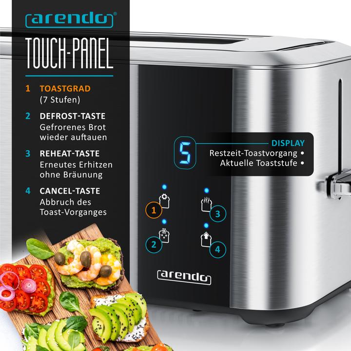 Actual product image Arendo Long slot toaster