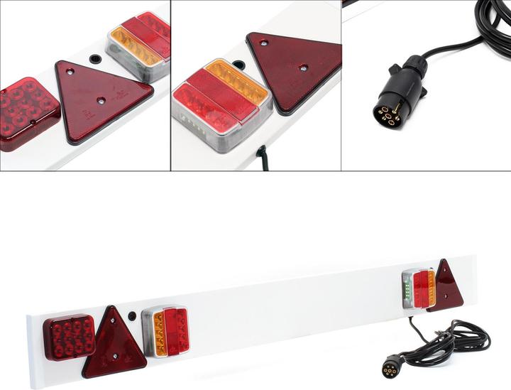 Produktbild Wiltec Anhänger LED Lichtleiste 7 polig 12V Anhängerbeleuchtung PKW Fahradträger
