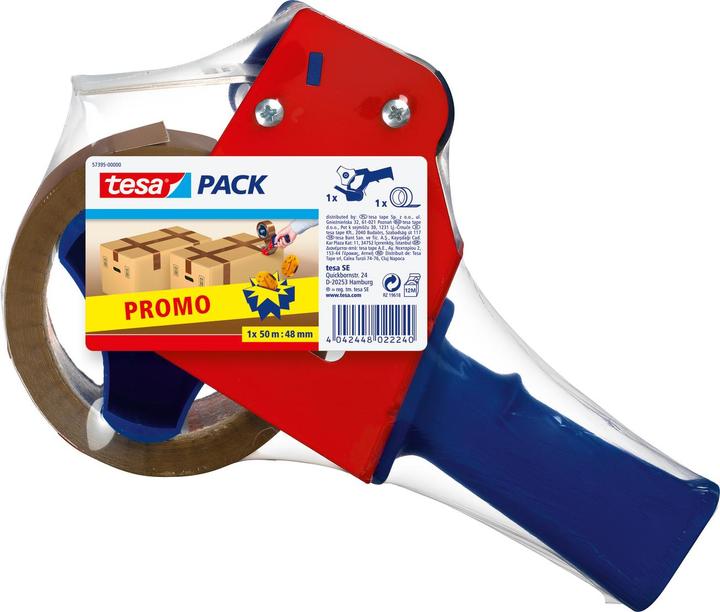 tesa pack standard 1 x 50m:48mm + dispenser (151 mm)
