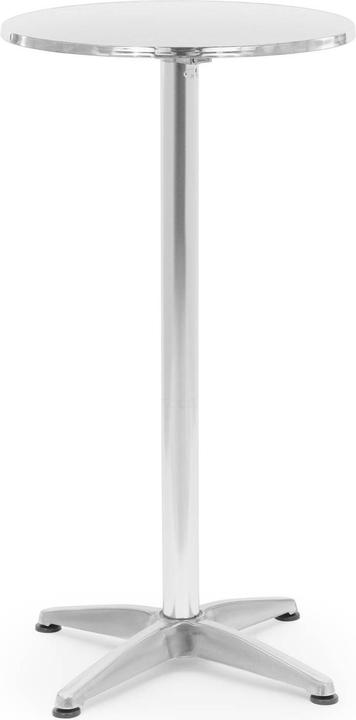 Royal Catering 2-in-1 Bistro- und Stehtisch höhenverstellbar klappbar Edelstahl/Aluminium 60 cm