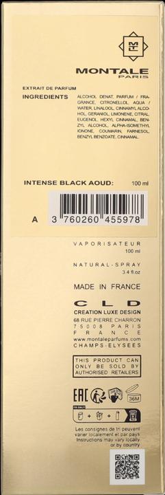 Nährwerte und Zutaten Montale Intense Black Aoud (Eau de Parfum, 100 ml)