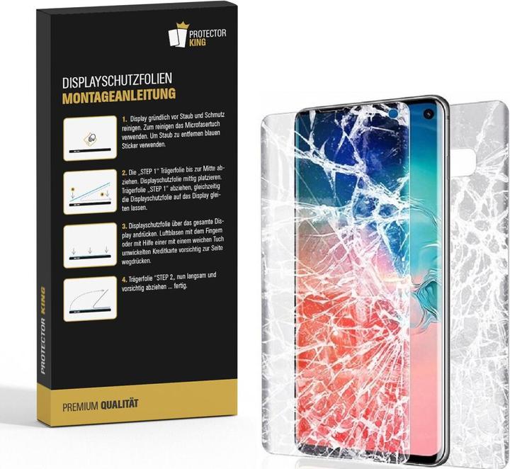 Produktbild Protectorking 6x Panzerfolie Anti-Shock Full Cover HD Klar (6 Stück, Samsung Galaxy S10+)