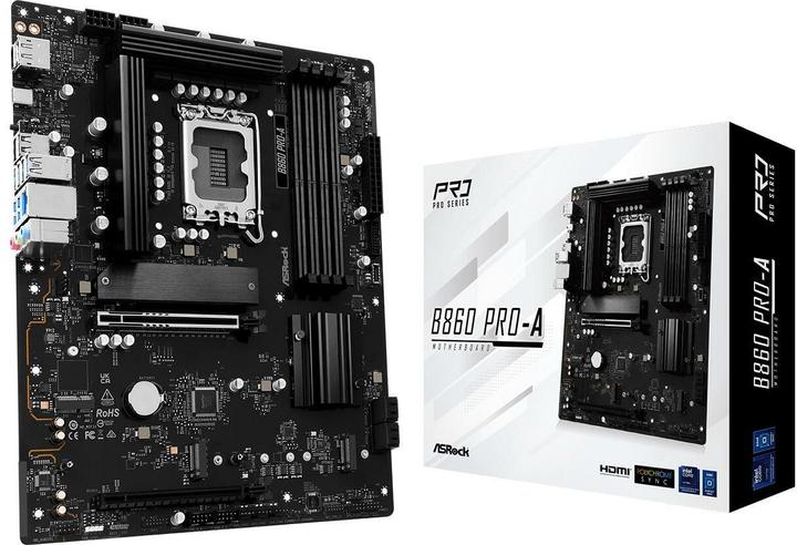 Produktbild AsRock B860 Pro-A DDR5 Intel S retail (LGA 1851, Intel B860, ATX)