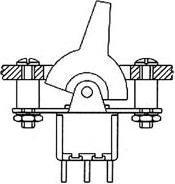 Produktbild Velleman Vertical Pcb Paddle Switch Dpdt On-On