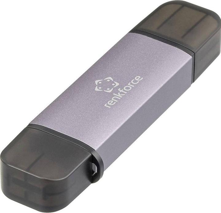 Produktbild Renkforce RF-CR-200 USB-Kartenleser Smartphone/Tablet USB-A (USB 3.1 Gen 1), US (USB, USB 3.1 Gen 1)