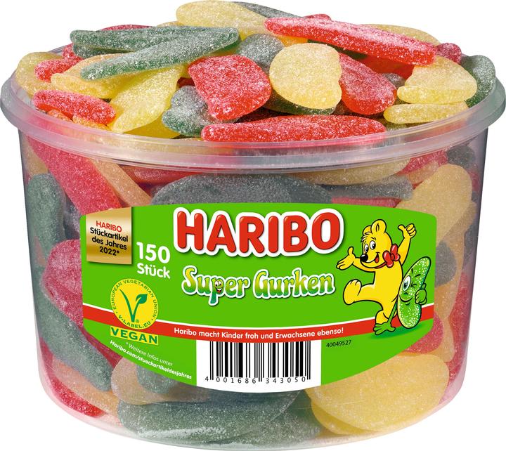 Image du produit Haribo Concombres aigres (150 pcs, 1350 g)
