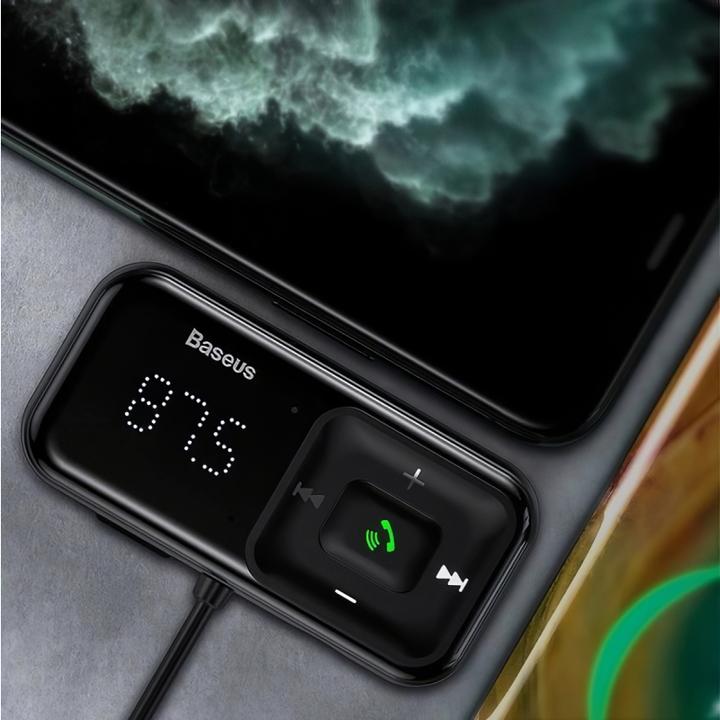 Image du produit Baseus Lecteur MP3 Bluetooth de voiture T Shaped S-16 Black OS