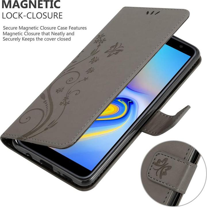 Produktbild Cadorabo Flower Book Cover (Samsung Galaxy J6+)