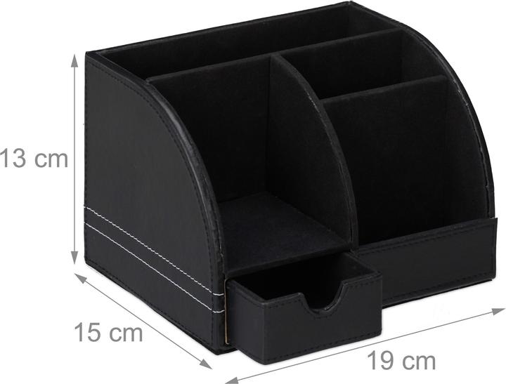 Actual product image Relaxdays Desk Organiser Faux Leather