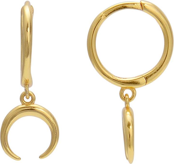 Immagine prodotto Leyda Ciondolo creolo a forma di mezzaluna (Argento 925 1 micron placcato oro giallo 18 K)