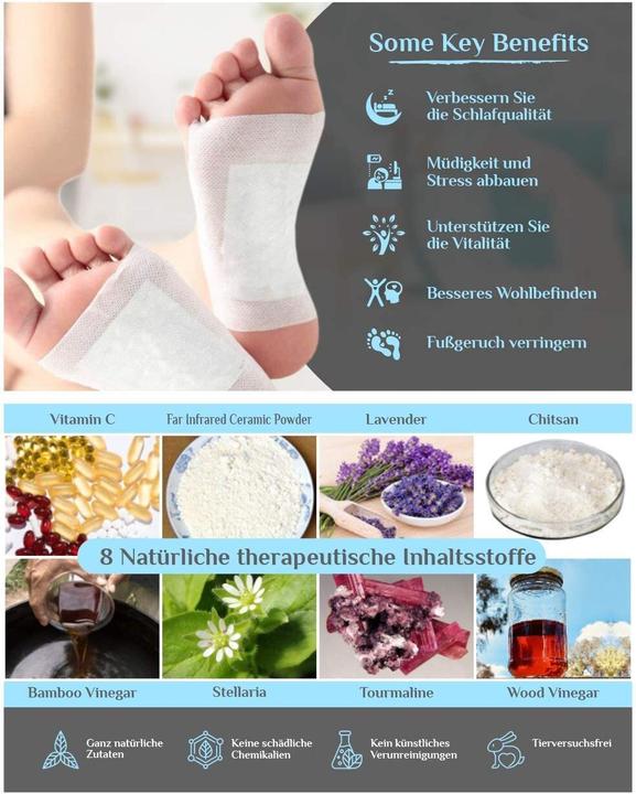 Produktbild Calitron DETOX Fusspflaster 10er Pack (Fusscrème & Fussgel)