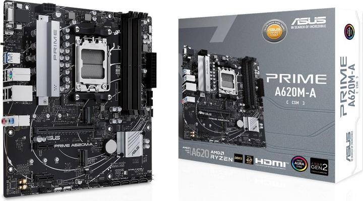 Image du produit ASUS Prime A620M-A-CSM (AM5, AMD SoC, mATX)