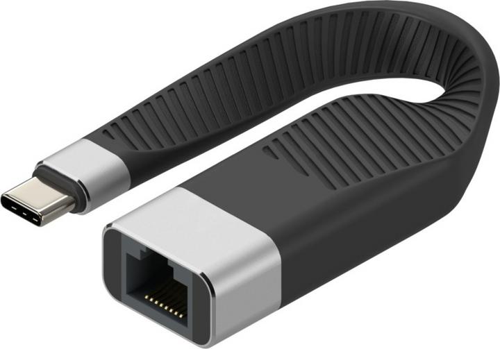 Actual product image Techly Short flat rate USB-C Male to RJ45 (USB-C, USB, RJ45 (1x))