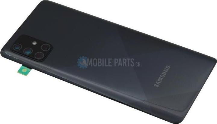 Actual product image Samsung Original Galaxy A71 back cover Prism Crush Black (Galaxy A71)