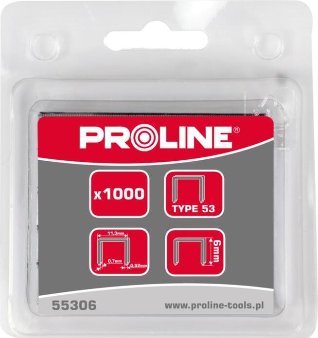 Produktbild Proline 10 mm temperierte Heftklammern Typ 53 (11,2 mm) 1000 Prozent (1000 x)
