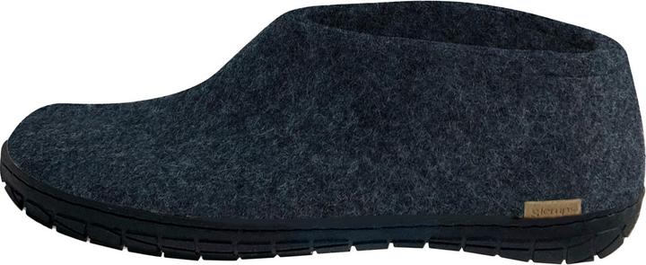 Actual product image Glerups Natural rubber sole black slipper (49)
