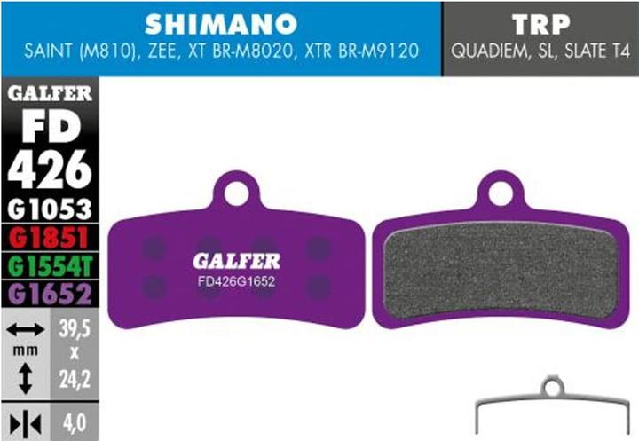 Actual product image Galfer Bike E-Bike Bremsbeläge (Shimano, Organic (Resin))