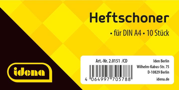 Actual product image Idena A4 booklet protector transparent yellow (A4)