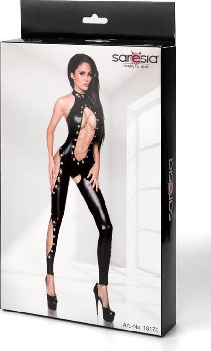 Actual product image Saresia Wetlook jumpsuit with cut-outs (L)