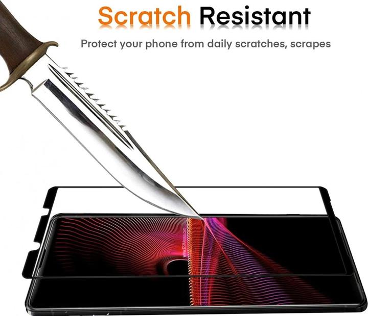 Produktbild Screenguard Sony Xperia 1 III Full Screen Panzerglas Schutzfolie 2.5D 9H (1 Stück, Sony Xperia 1 III)