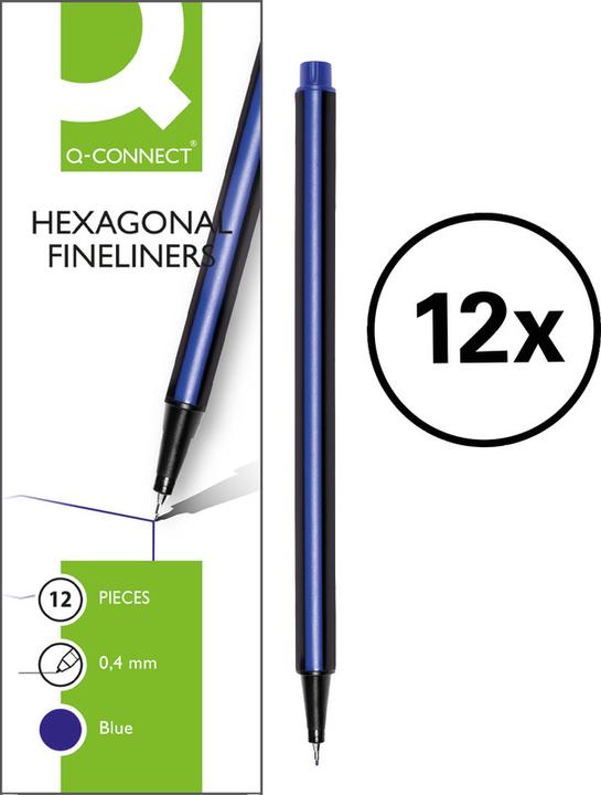 Immagine prodotto Q-Connect Fineliner Triangular (Blu, 12 x)