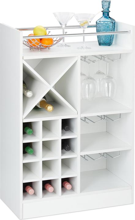 Immagine prodotto Relaxdays Cantinetta con Porta Calici, per 22 Bottiglie (63 x 35 x 96 cm)