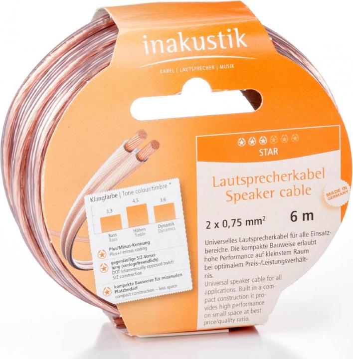Immagine prodotto Inakustik Stella (10 m, 1.50 mm².)