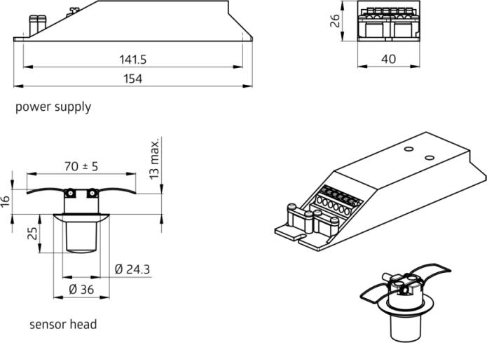Actual product image BEG 92932 Presence detector PD9-M-SDB-GH-EN (1.75 m)