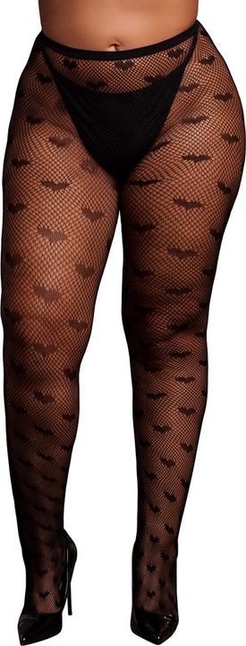 Produktbild Le Désir Heart Patterned Tights - Plus Size - Black