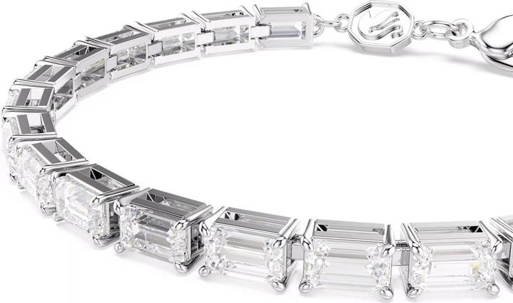 Actual product image Swarovski Matrix Tennis Armband Baguette Schliff Weiss (20.50 cm, Swarovski Metal)