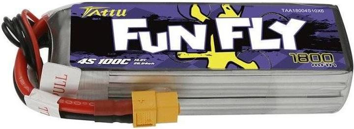 Tattu RC-Akku LiPo 1800 mAh 14.8 V 100C Funfly (14.80 V, 1800 mAh)