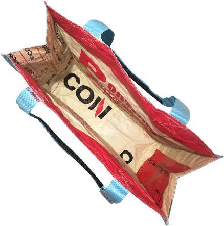 Actual product image Bekos Upcycling - Large Shopper made from recycled fish food bags light blue
