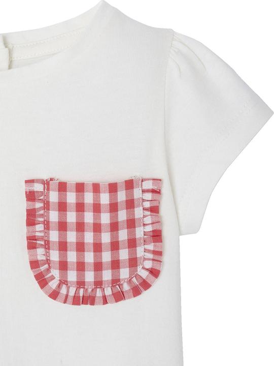 Actual product image Vertbaudet Bio-Kollektion: Baby T-Shirt mit karierter Tasche (92)