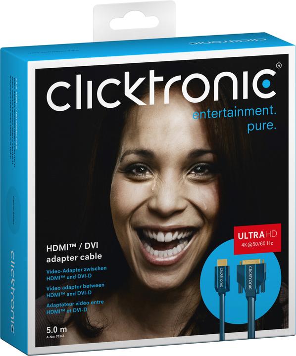 Actual product image clicktronic HDMI (Typ A) — DVI (5 m, DVI, HDMI)