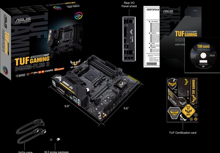 Image du produit ASUS TUF B450M-Plus II Gaming (AM4, AMD B450, mATX)