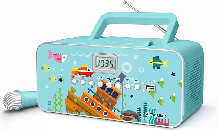 Actual product image Muse M29KB Children's CD Player CD, FM, USB Incl. microphone (FM, MW, PLL)