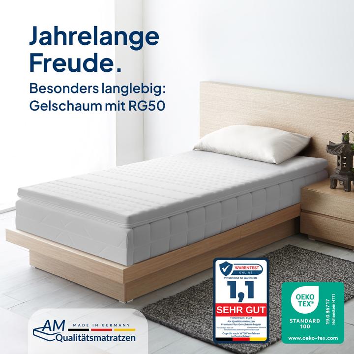 Produktbild AM Qualitätsmatratzen Premium Plus Gelschaum (100 x 210 cm)