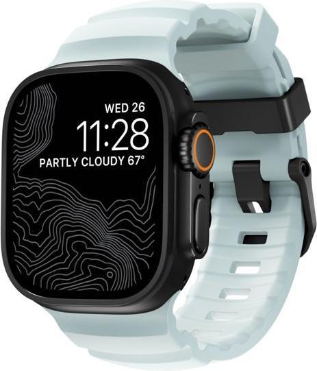 Nomad Rocky Point Band 46/49mm Icy Blue Glow Connector Black (Fluororubber)