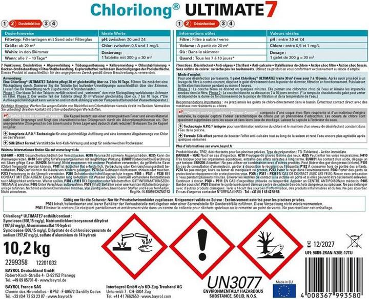 Energie-Label Bayrol Chlorilong Ultimate 7 (10200 g)