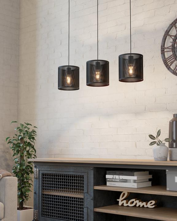 Image du produit EGLO 43796 MANBY E27 Suspension triple 900x200mm Noir (E27)