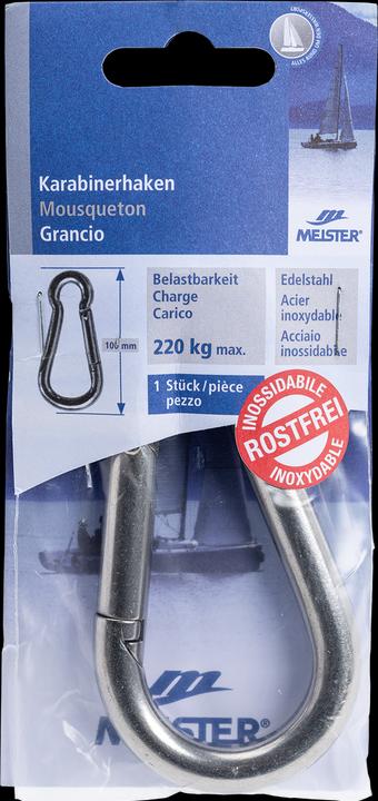 Image du produit Meister Mousqueton acier inoxydable ø 10 mm 100 mm