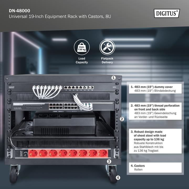 Produktbild Digitus DN-48000 (8 HE, 19 Zoll Rack)