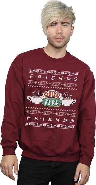 Actual product image Friends Mens Fair Isle Central Perk Sweatshirt (XXL)