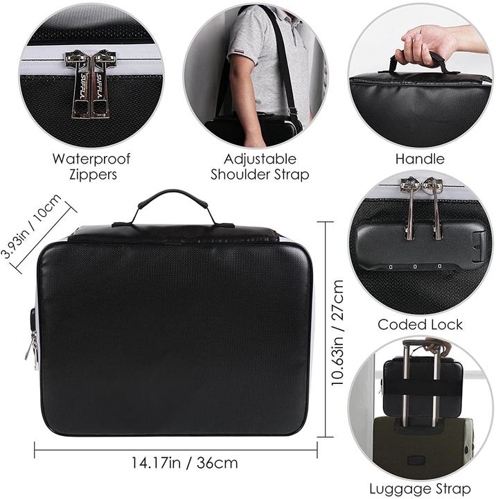 Actual product image Suffla Fireproof document bag